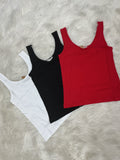 Ribbed Scoop Neck Tank Top