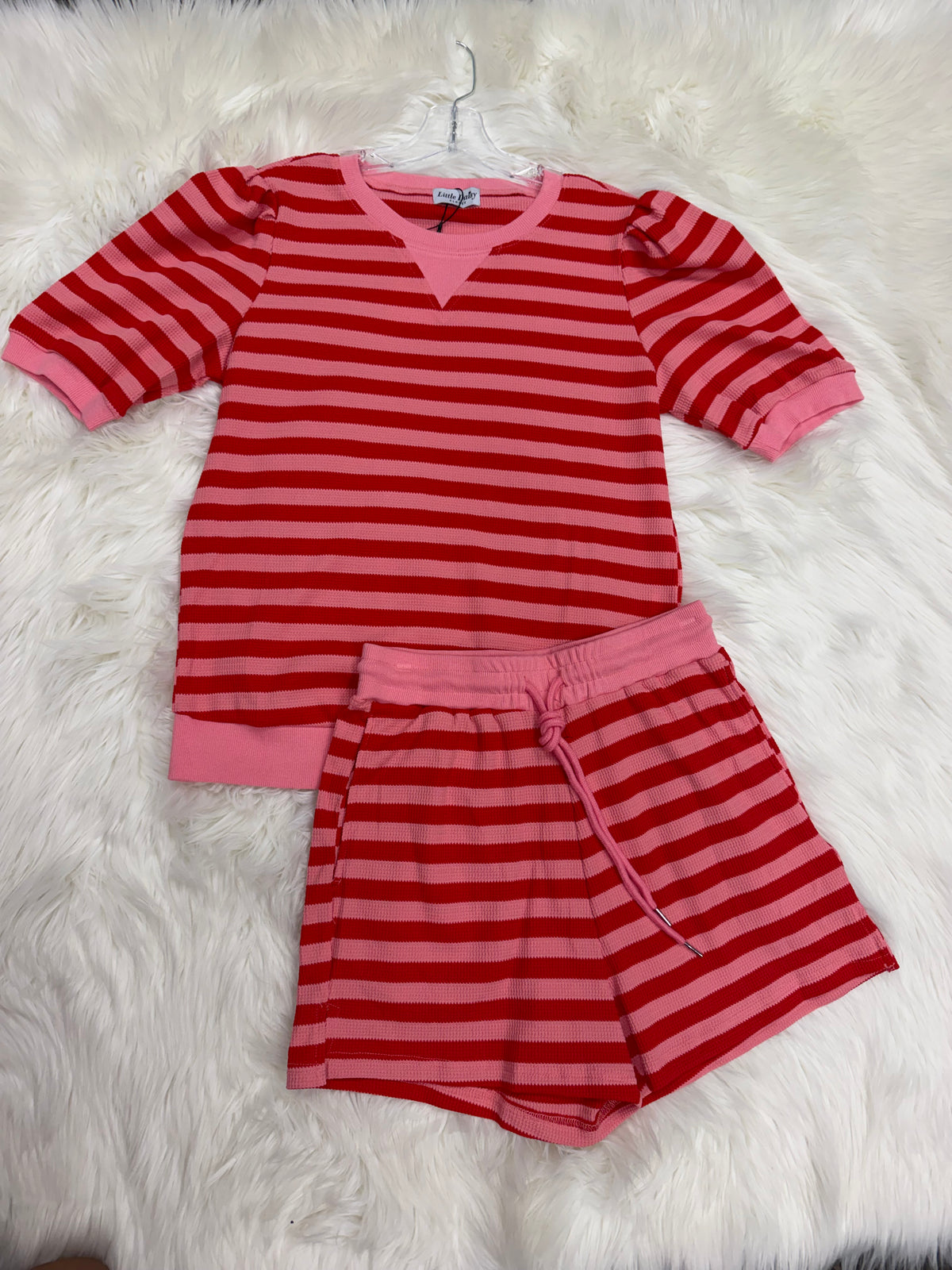 Red and Pink Stripe Set