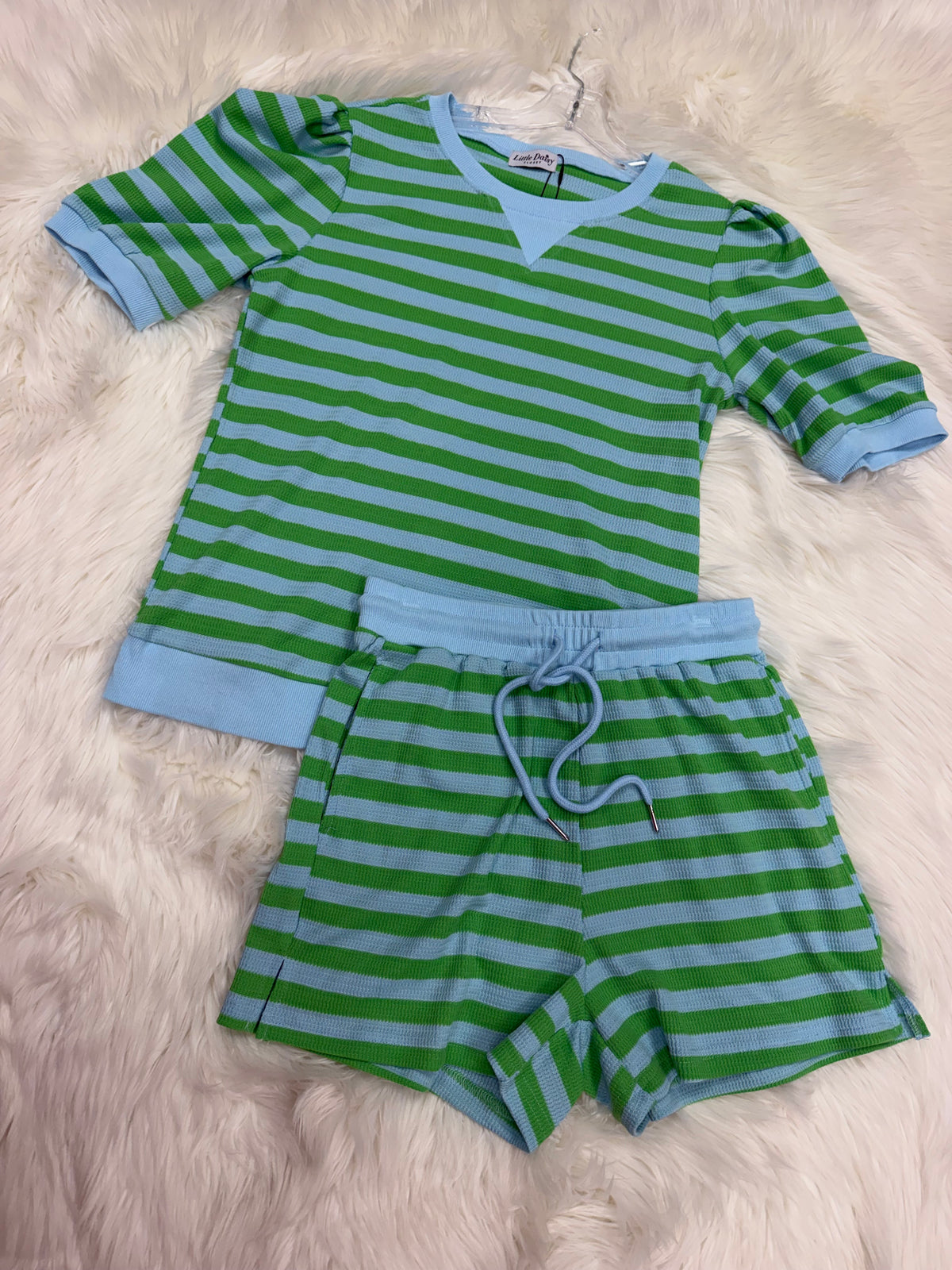Green and Blue Stripe Set