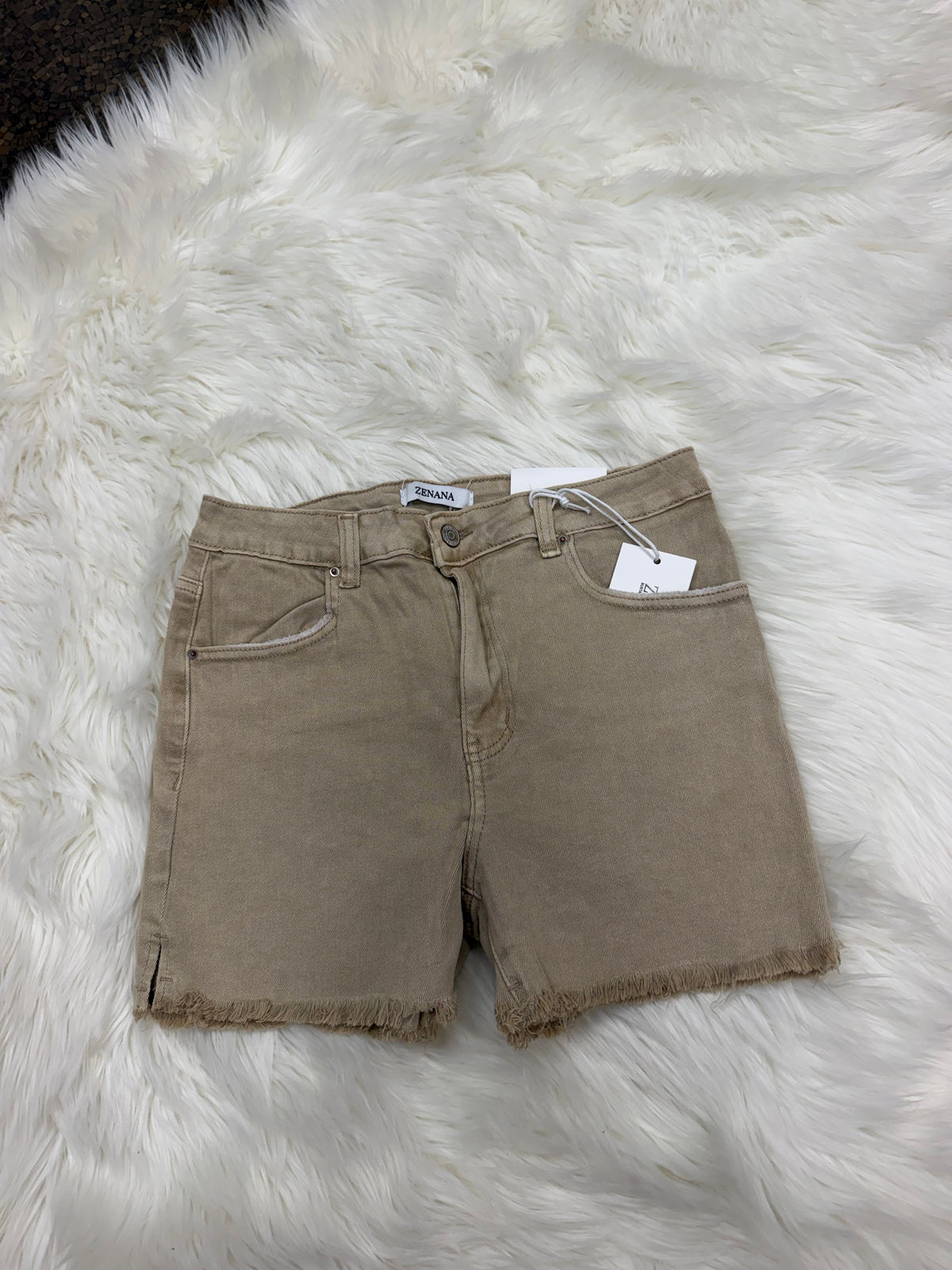 Neutral Tan Zenana Shorts