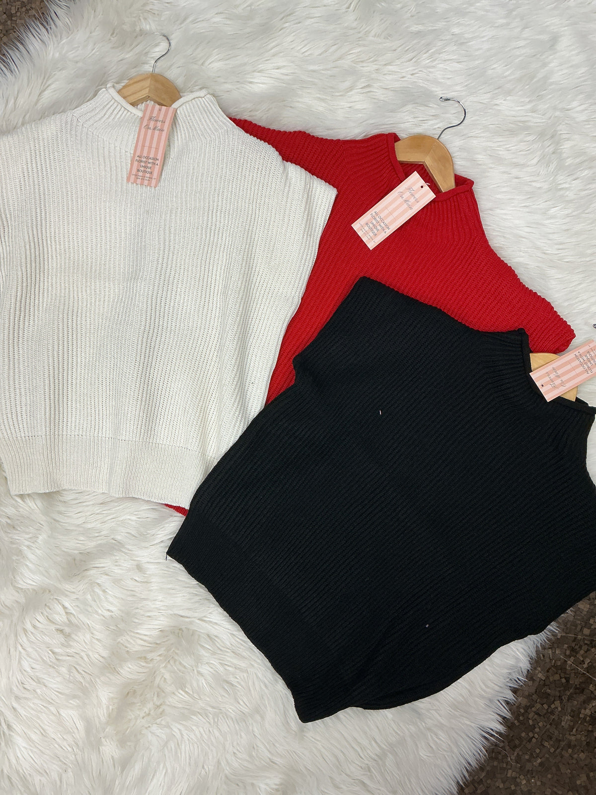 Mock Neck Knit Sweater Vest