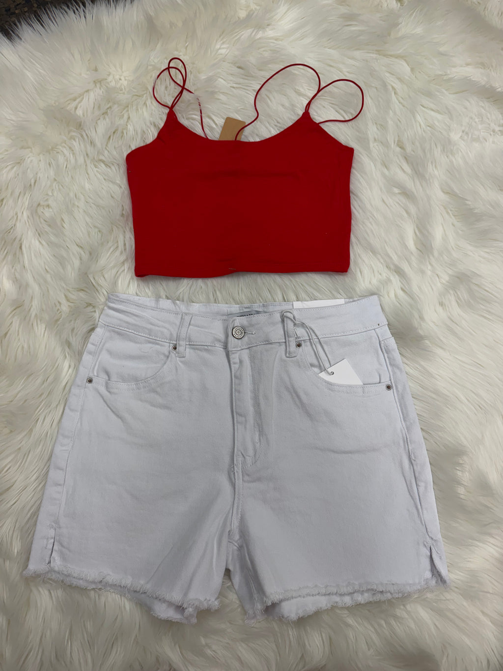 White Zenana Shorts