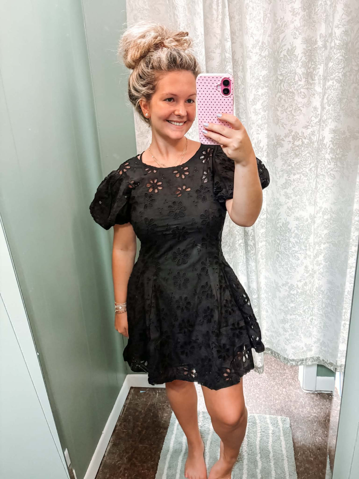 Black Eyelet Dress