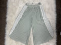 Stripe & Eyelet Tulip Wide-Leg Pants